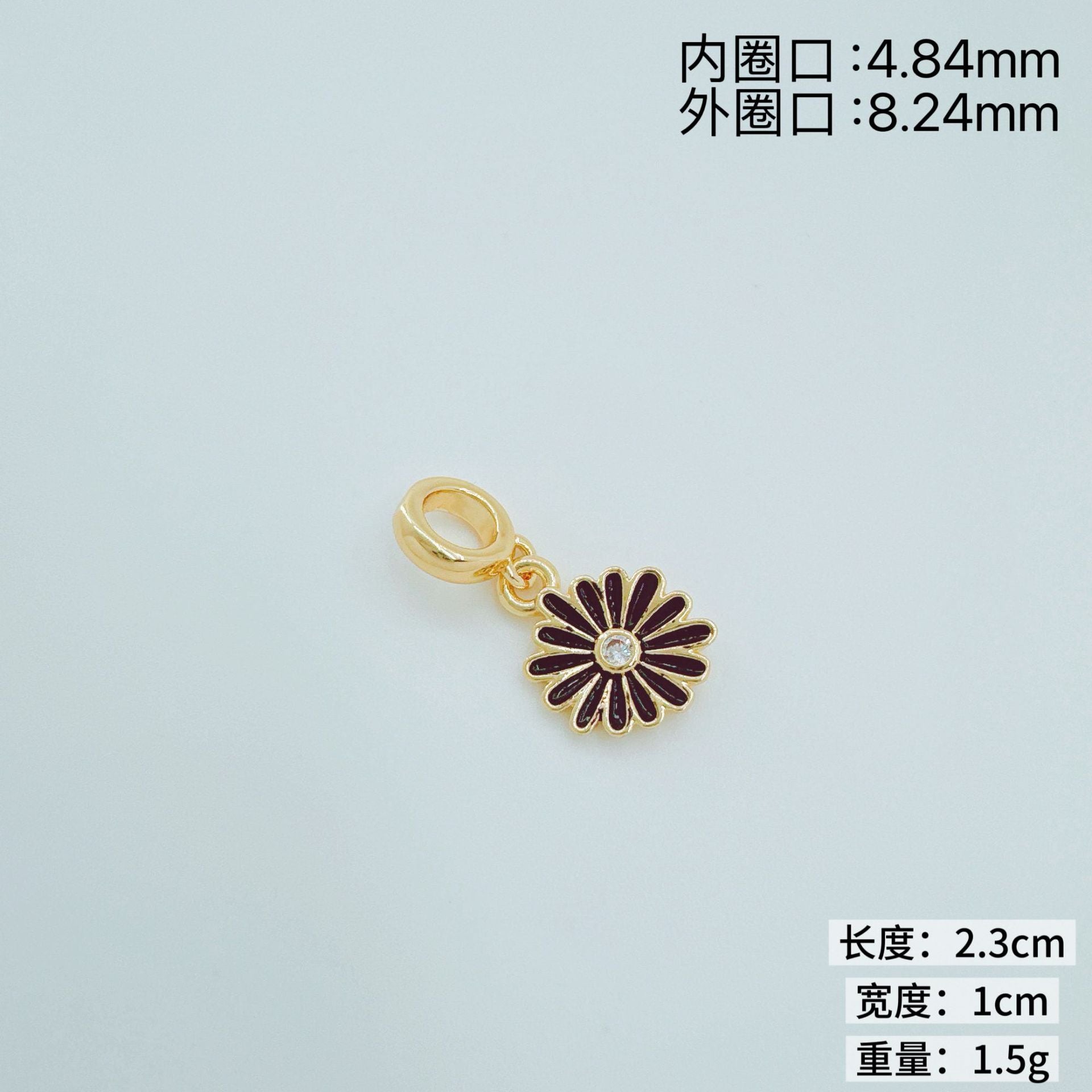 Wholesale Ins Style Gold Plated Starfish Fishtail Flower Pendant DIY Jewelry Accessory Boutique Resale