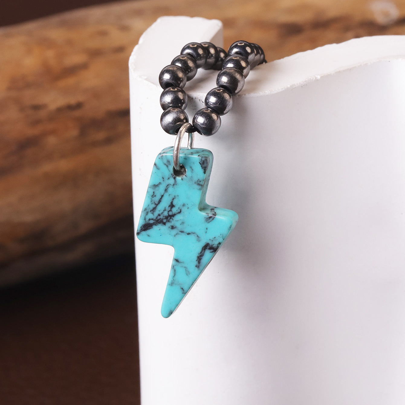 Wholesale Western Cowboy Turquoise Beaded Stackable Necklace,  Trendy Layering Jewelry Accessory