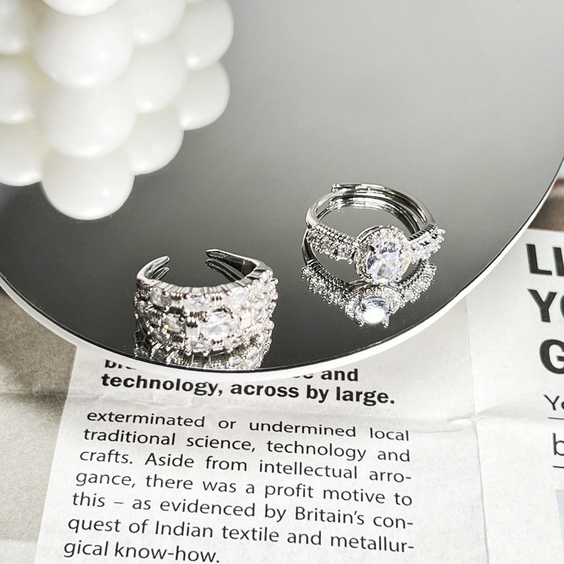 Wholesale  Micro-inlaid Zircon  Light Luxury Ring