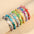 Wholesale bohemian style colorful soft pottery cross bracelet suit