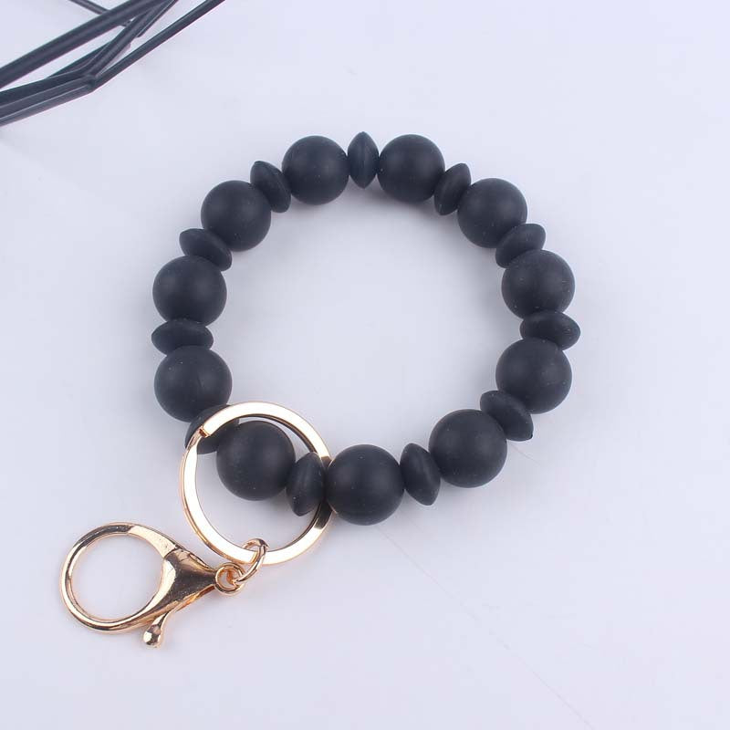 Wholesale Silicone Bead Wrist Keychain