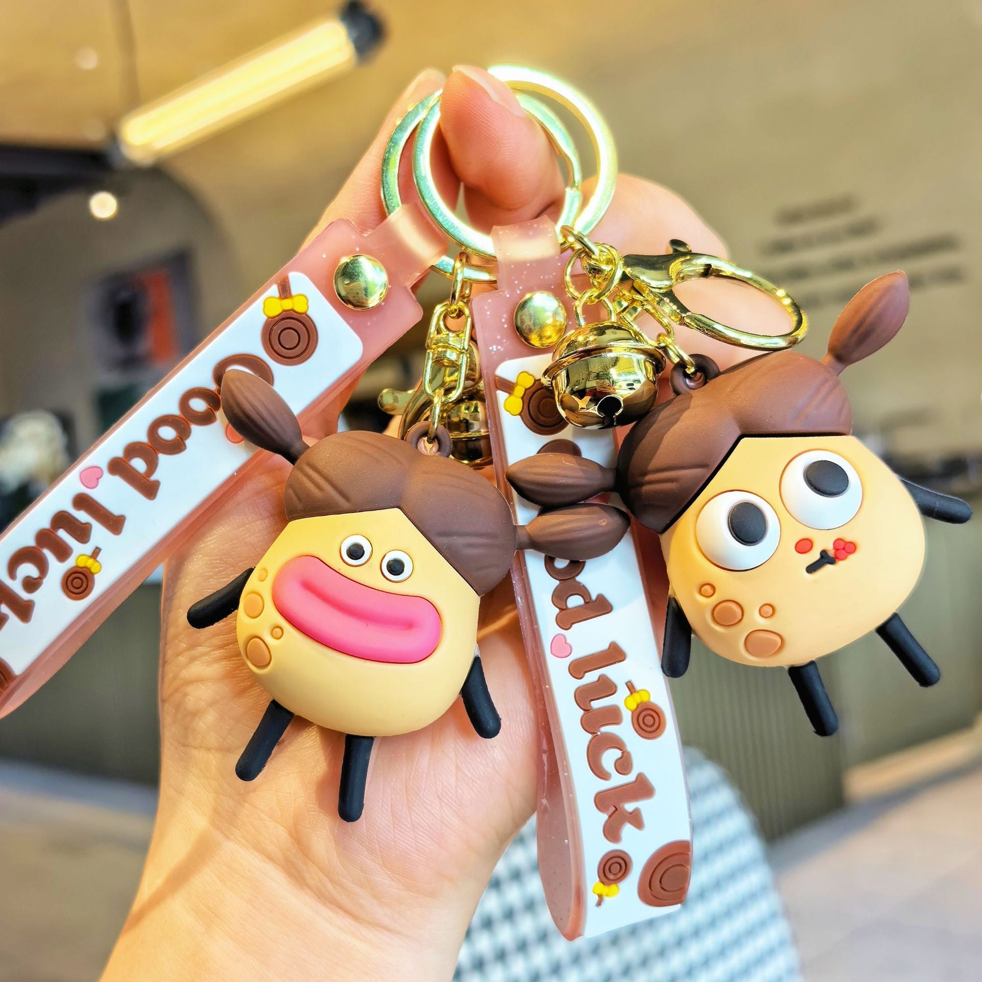 Wholesale Creative Keychain Cute Sausage Mouth Doll PVC Keychains ACC-KC-SJ008