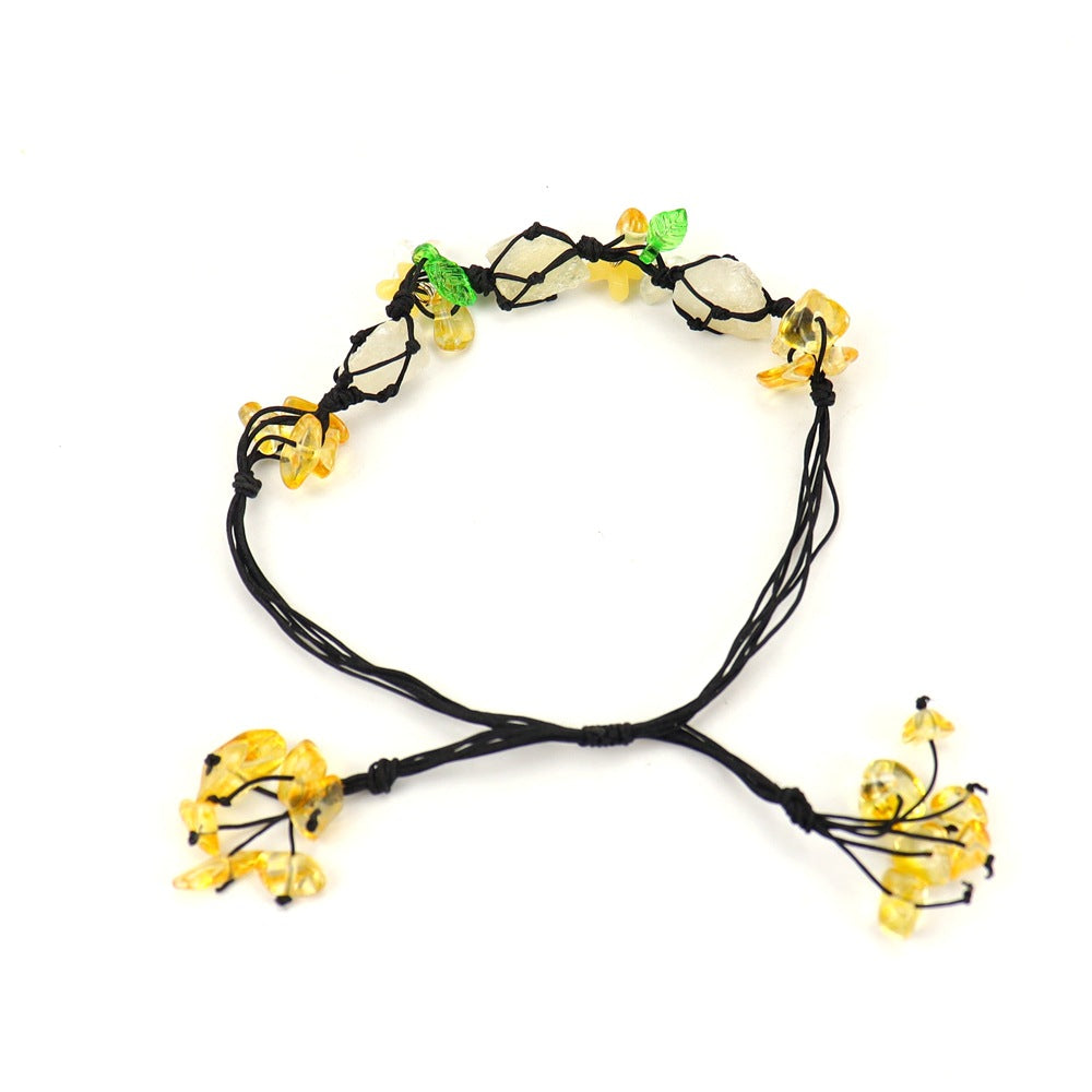 Wholesale Handmade Crystal Macrame Bracelet Geometric Design Unisex Jewelry Gift