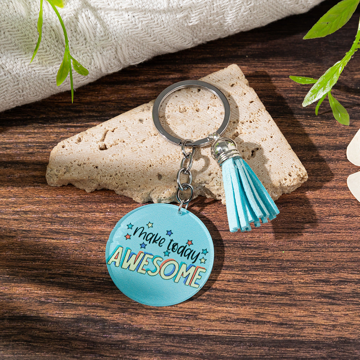 Wholesale Creative Rainbow English Letter Acrylic Keychain