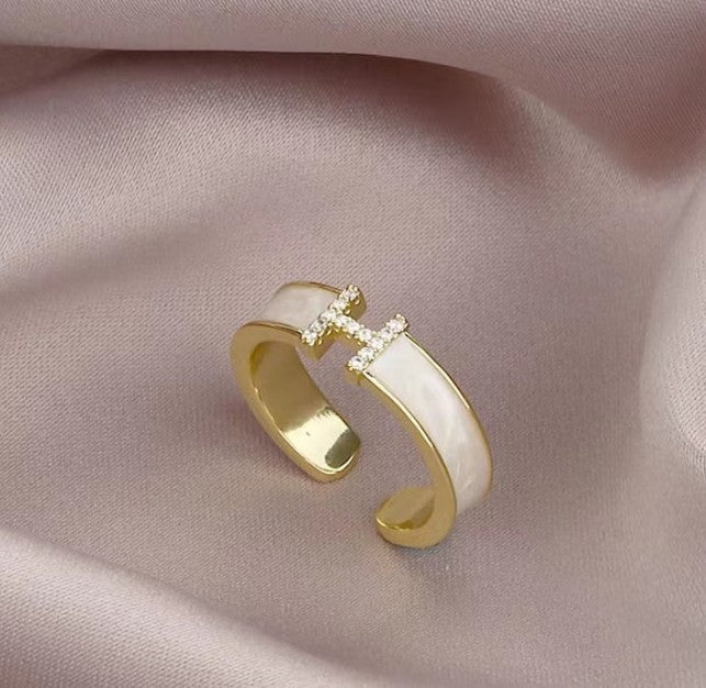 Wholesale alloy camellia flower ring