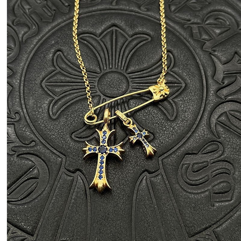 Wholesale cross pink diamond white diamond mix and match collection necklaces