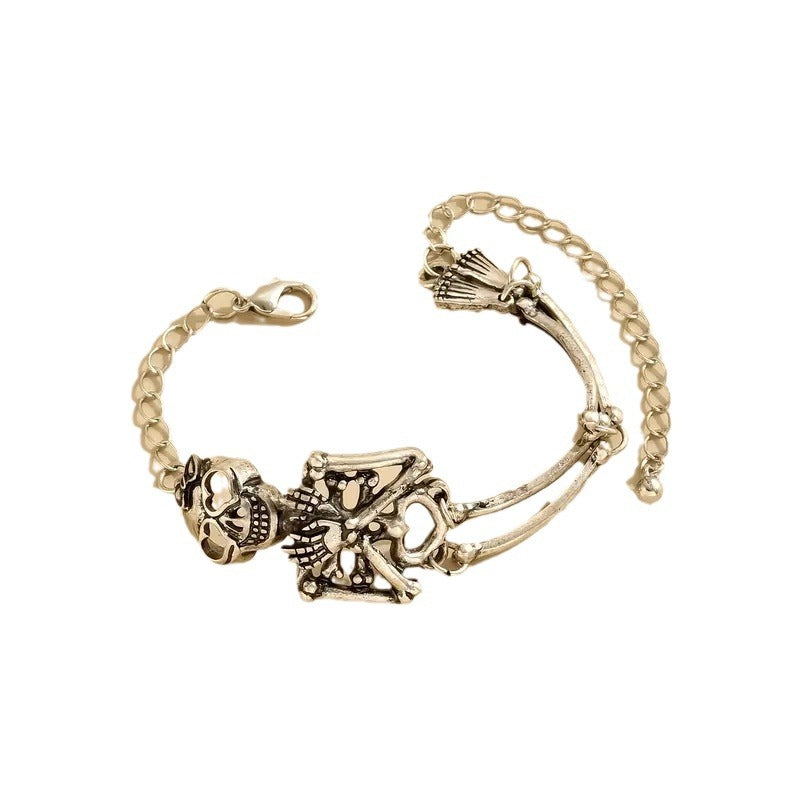 Wholesale  Gothic exaggerated skull skull body bracelet