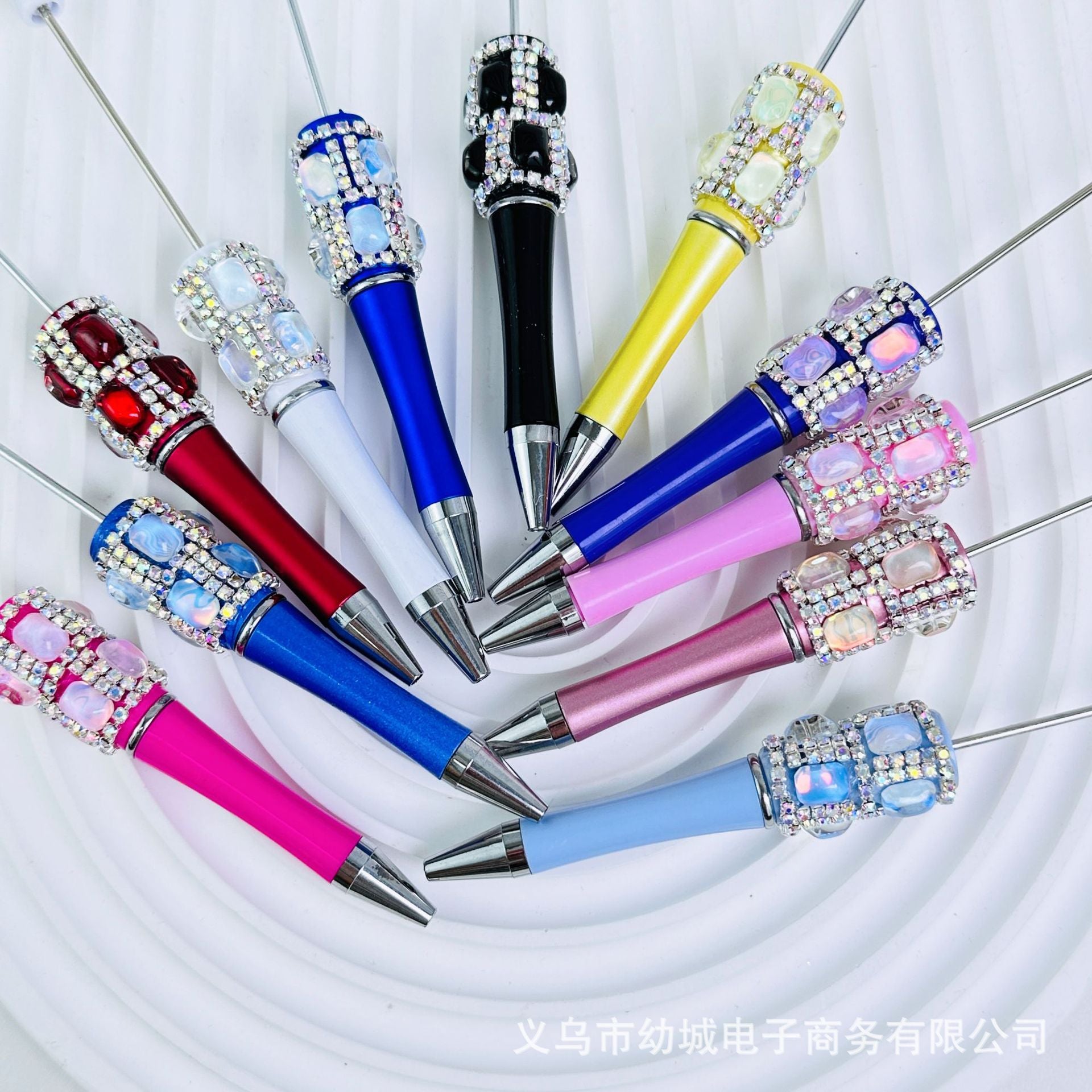 Wholesale 10pcs Creative DIY bright diamond beadable pens