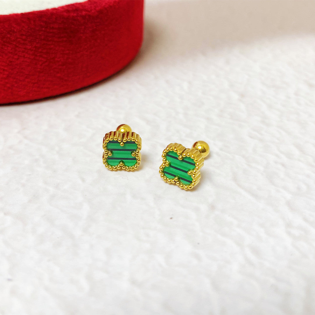 Wholesale Light Luxury Four-leaf Clover Earrings ACCVIP-ES-YZXW001