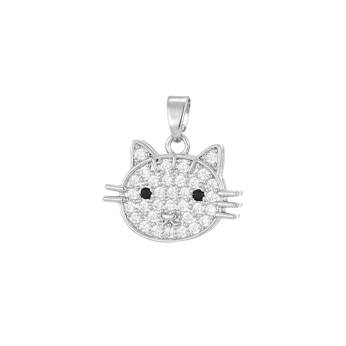 Wholesale Gold Plated Zircon Cat Pendant Necklace Fashion Jewelry Accessory Gift