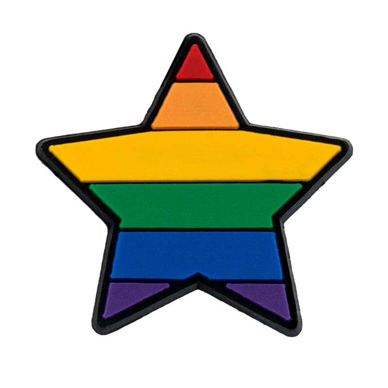 Wholesale 100pcs Random Rainbow Shoes Accessories Shoes Charms