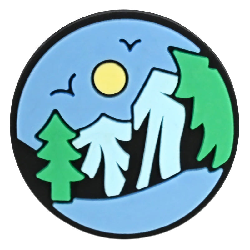 Wholesale Random 100pcs Creative  hunting series   PVC Soft Rubber Shoe Buckle Decoration