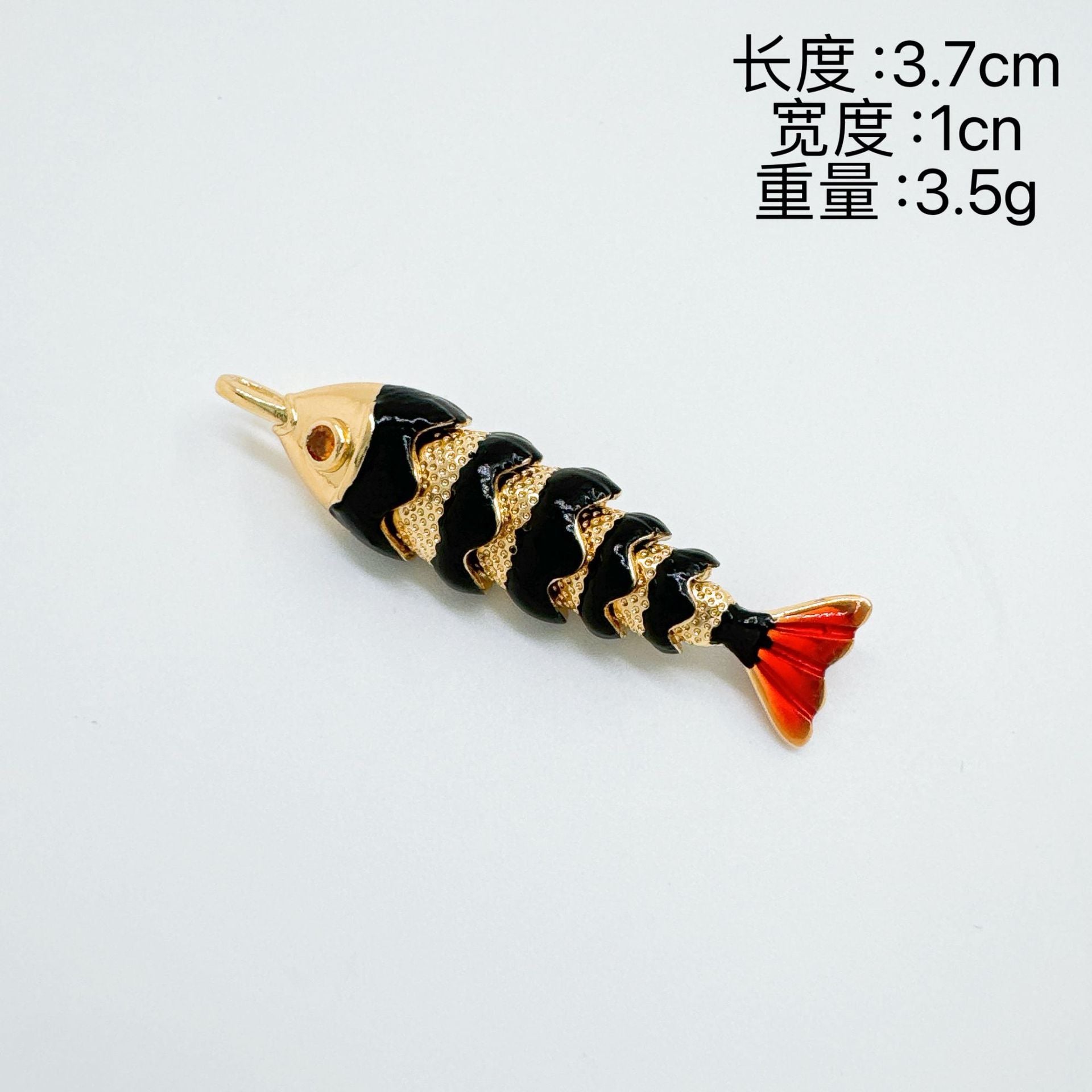 Wholesale Copper Electroplated Movable Multi-Drop Oil Paint Fish Pendant Necklace Fashion Accessory