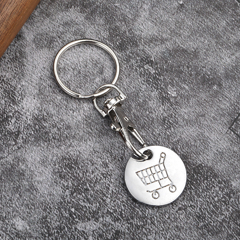 Wholesale Supermarket Shopping Cart Metal Keychains ACC-KC-YuJia007