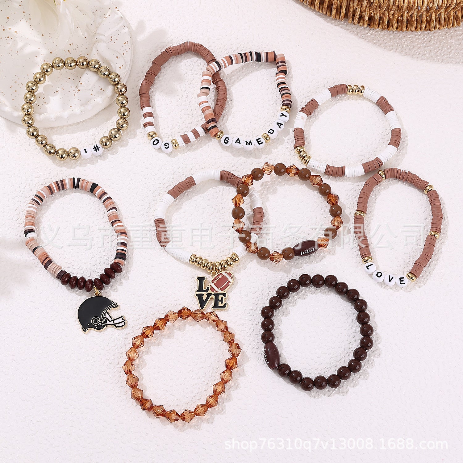 Wholesale  Rugby Soft Ceramic Bracelet suit