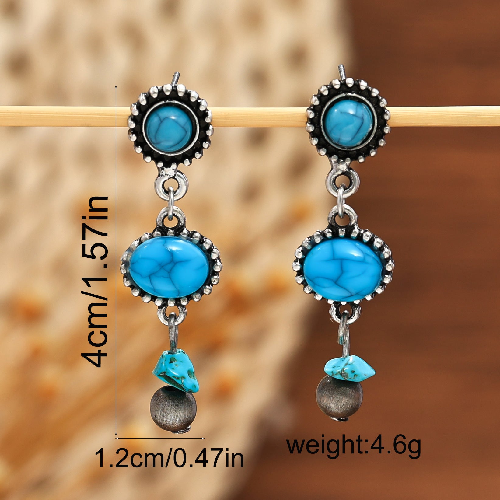 Wholesale Western Desert Cactus Bull Head Horse Punk Earrings