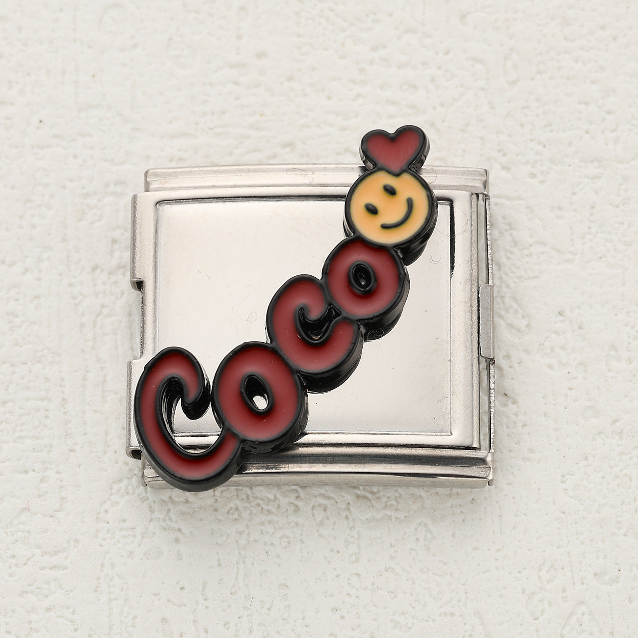 Wholesale Italian Charm Bracelet 20mm DIY Splicing Cute Cartoon Letters Stainless Steel Composable Bracelet