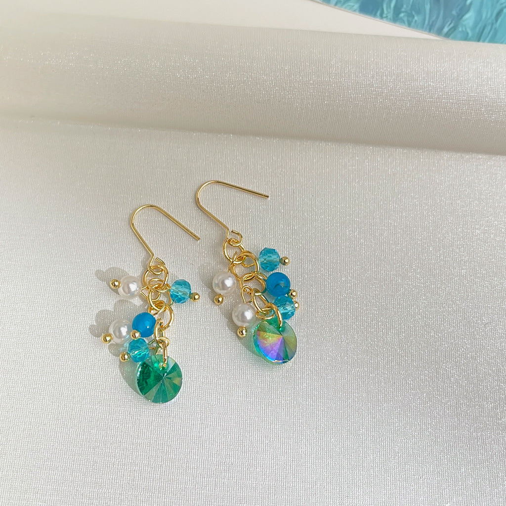 Wholesale  Crystal Blue Earring
