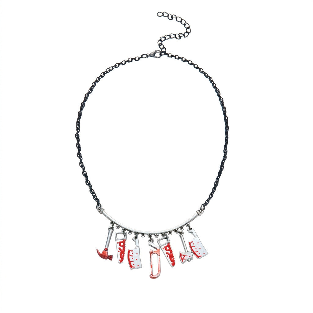 Wholesale Electroplated Crystal Gothic Dagger Tassel Pendant Necklace for  Fashion Accessory