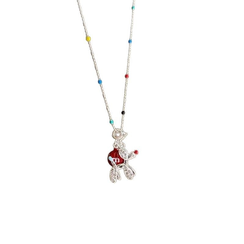 Wholesale Colorful Balloon Dog Necklace