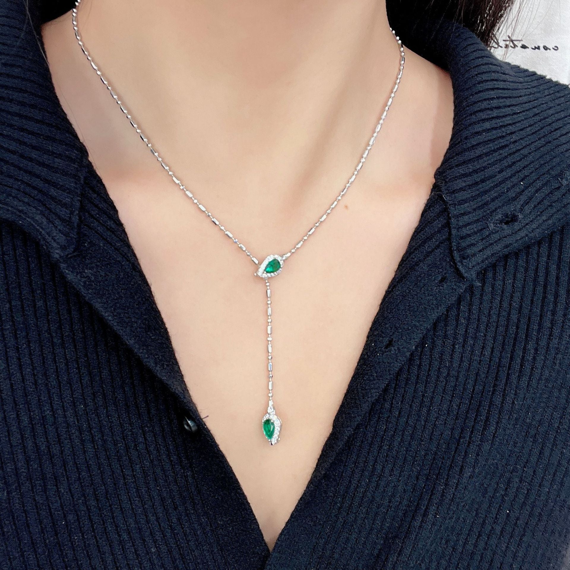 Wholesale  Green Spirit Snake Necklace