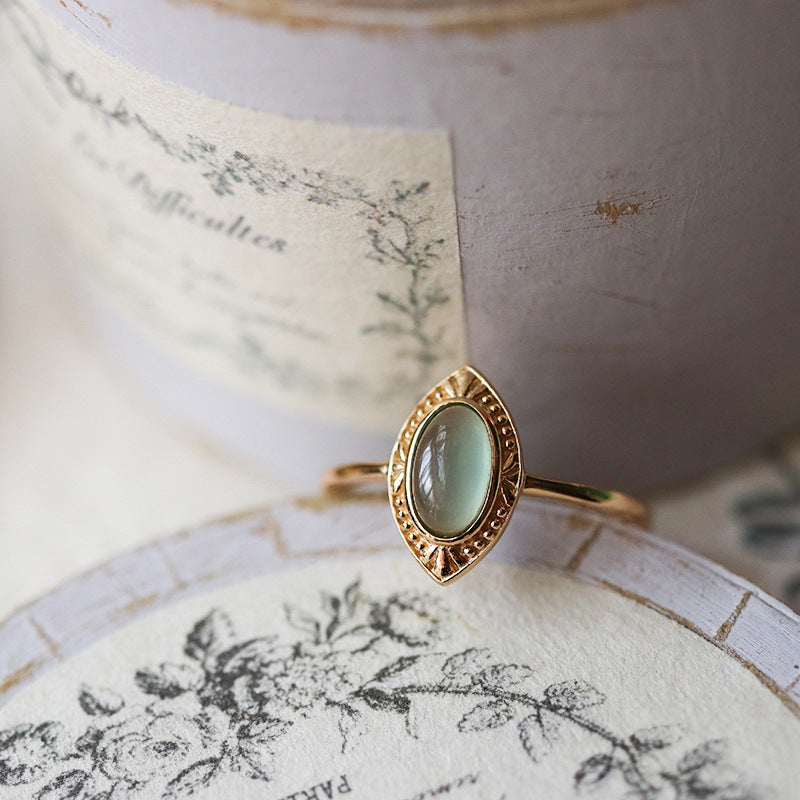 Wholesale Topaz Peridot Vintage Copper Flower Rings Adjustable Rings ACC-RS-LiuYing002