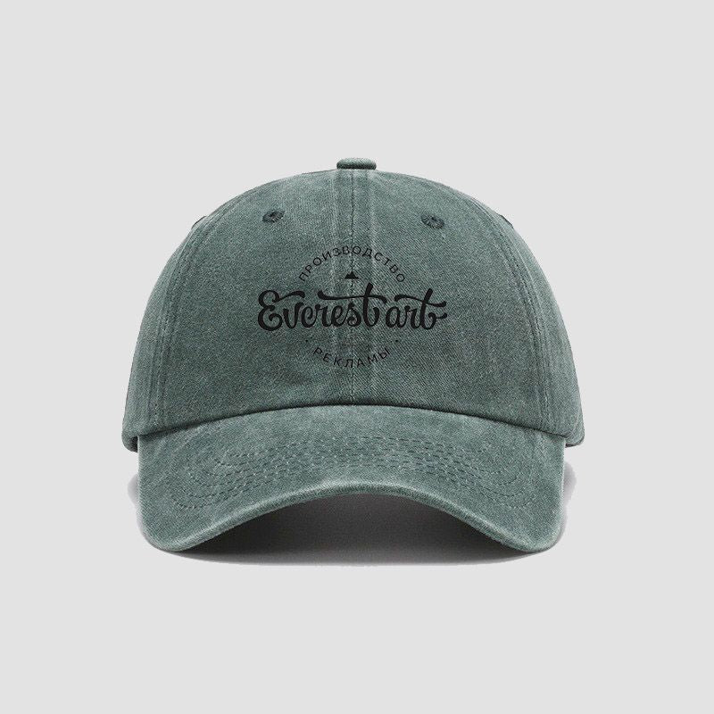 Wholesale  washed cotton printed letters distressed dad hat retro baseball cap