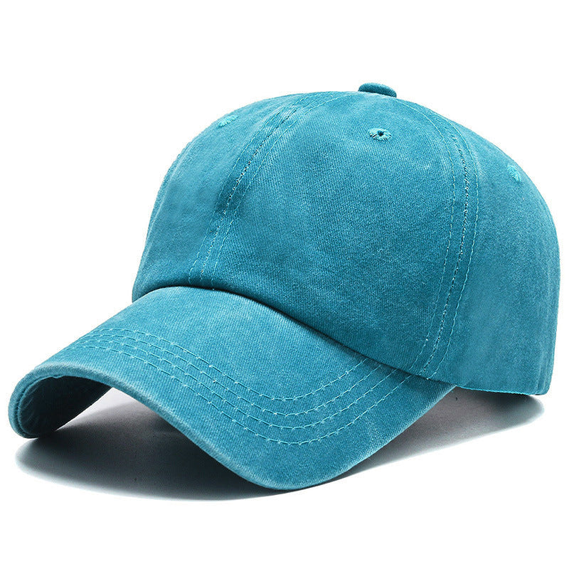 Wholesale Retro Washed Baseball Cap Women S Solid Color Adjustable Distressed Cap Fashion Accessory