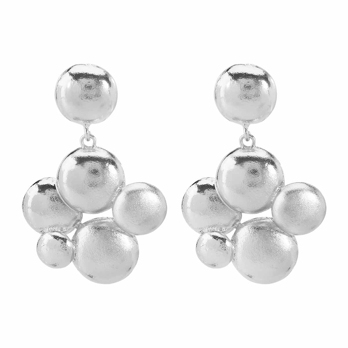 Wholesale exaggerated big brand round geometric alloy earrings simple new daily earrings