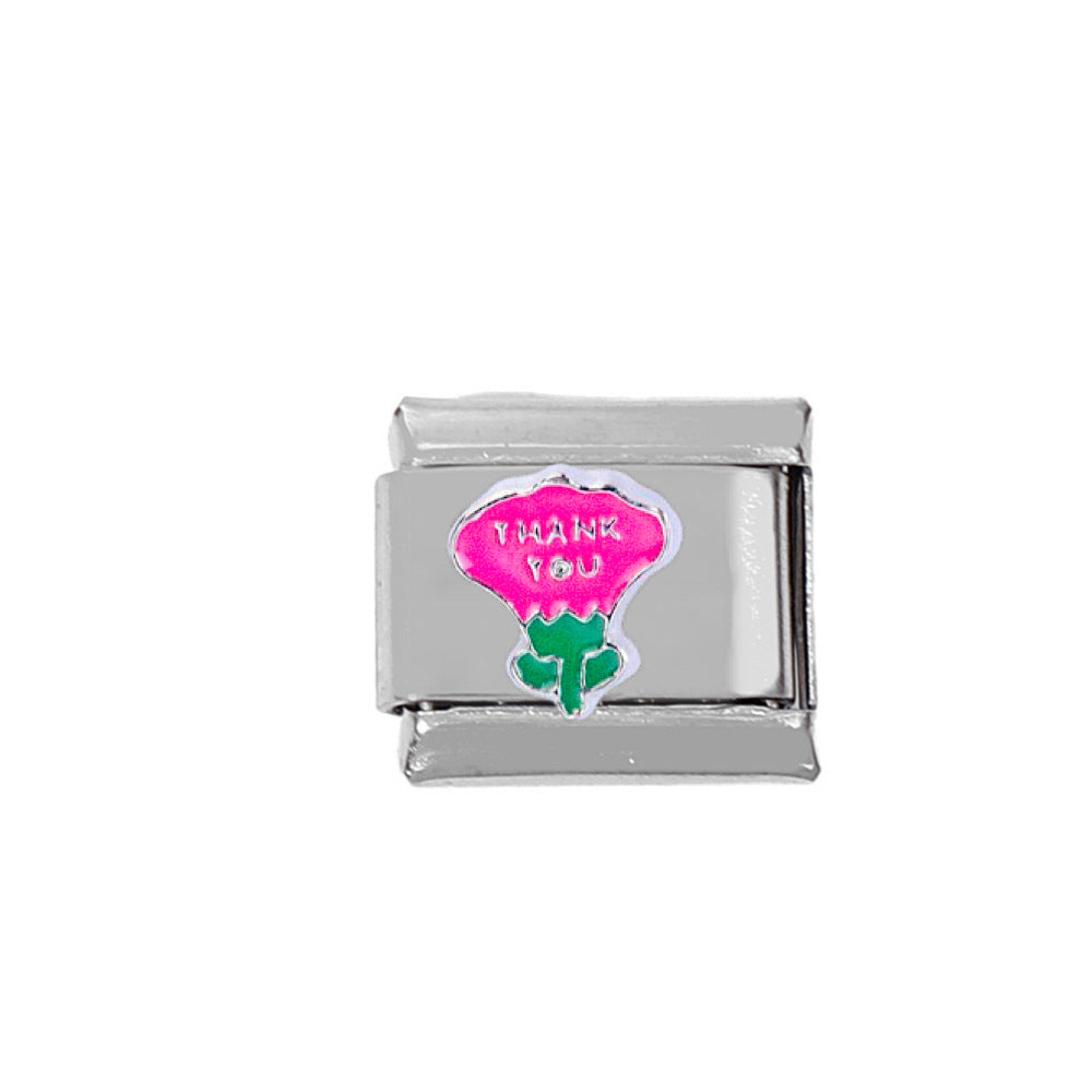 Wholesale 5pcs Italian Charm Bracelet Charm Module Flower Stainless Steel Bracelet 9mm DIY Pattern Free Splicing Detachable Composable Bracelet ACC-BT-DaLiang002