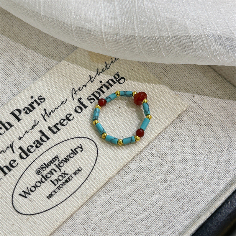 Wholesale Turquoise Beaded Ring