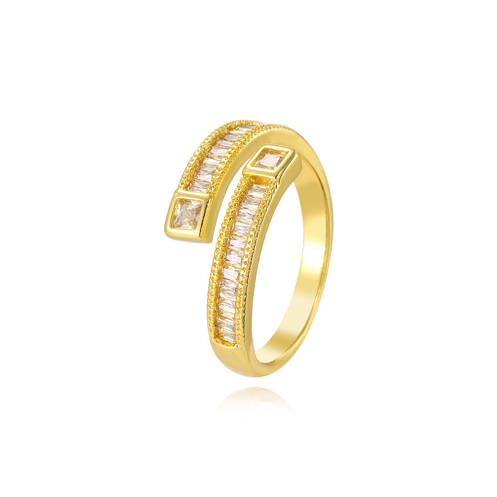 Wholesale 18K Cubic Zirconia Adjustable Ring