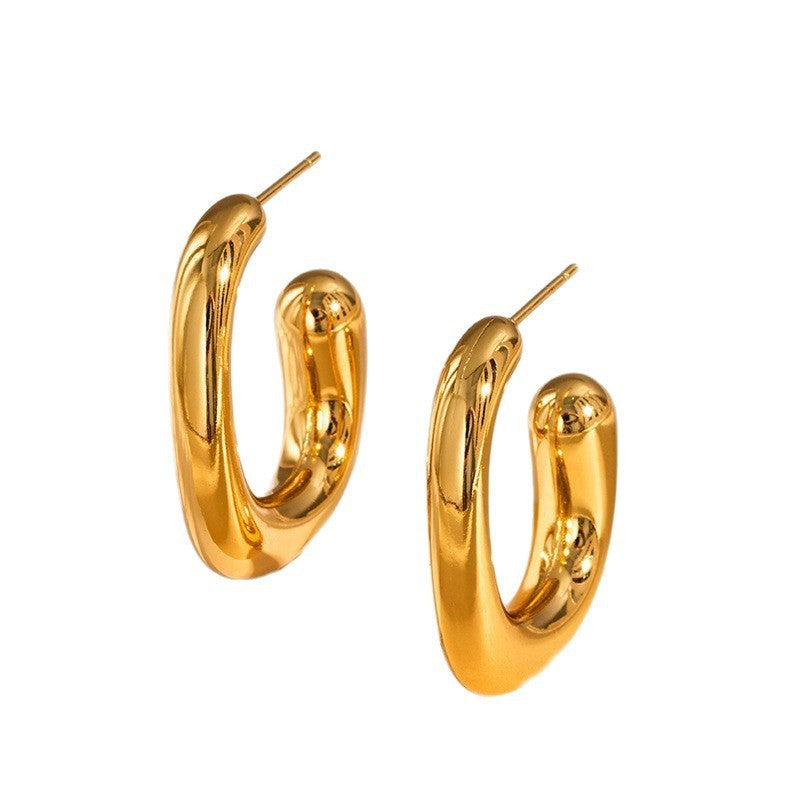 Wholesale Stainless Steel Starfish Hoop Earrings Fashion Boutique Accessory