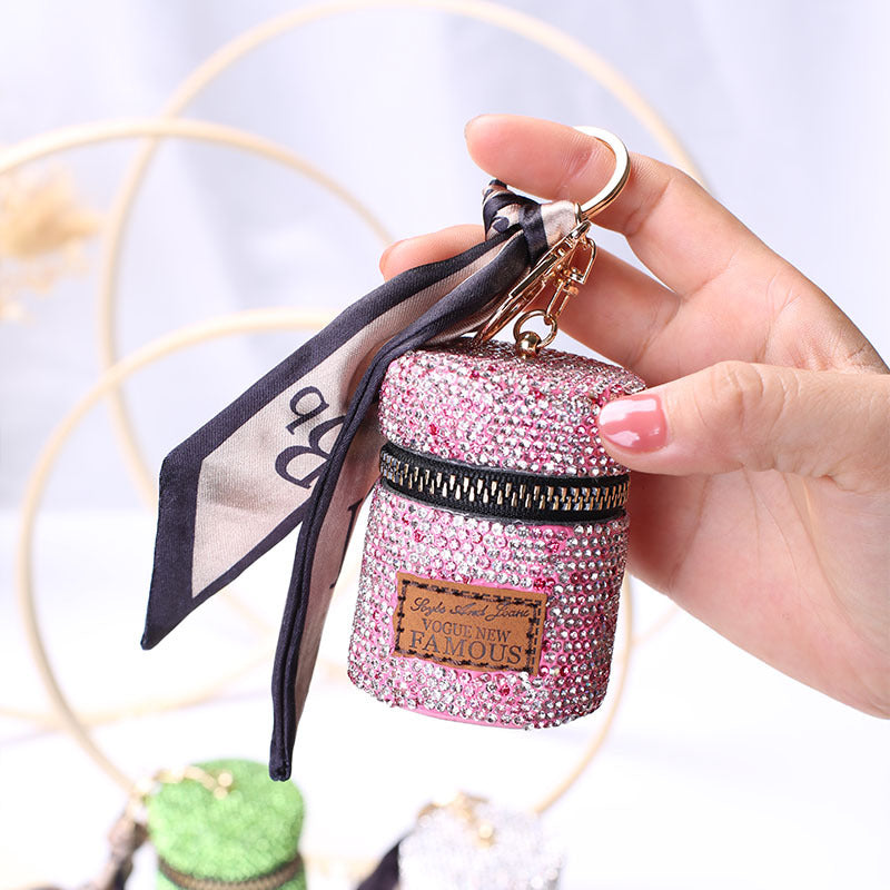 Wholesale Mini Rhinestone Earphone Bag, Zero Wallet, Light Luxury Style Keychain ACC-KC-JY001