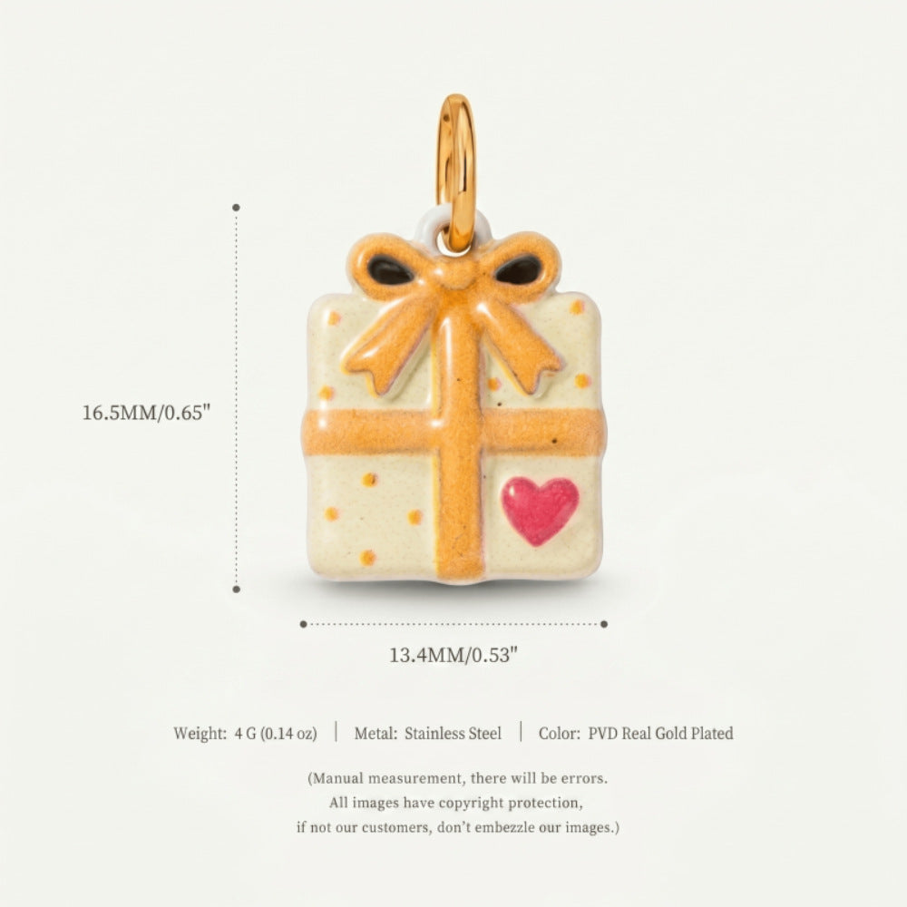 Wholesale Fashion Plant Pendant Stainless Steel Gold Plated Irregular DIY Accessory Bag Charm Everyday Wear Or Boutique Resale