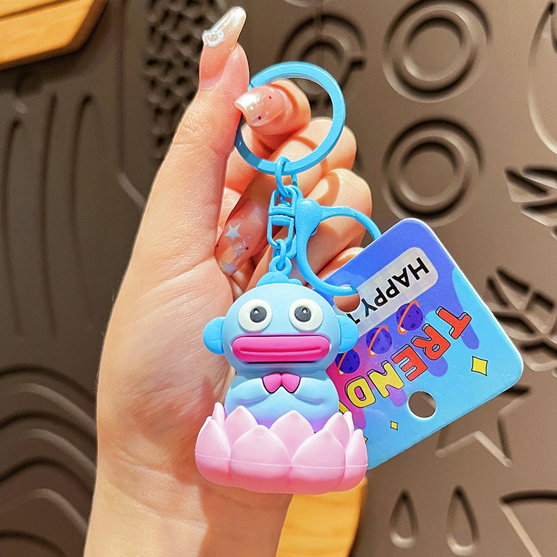 Wholesale Cartoon Lotus Fish PVC Soft Glue Keychain ACCVIP-KC-HangLi003
