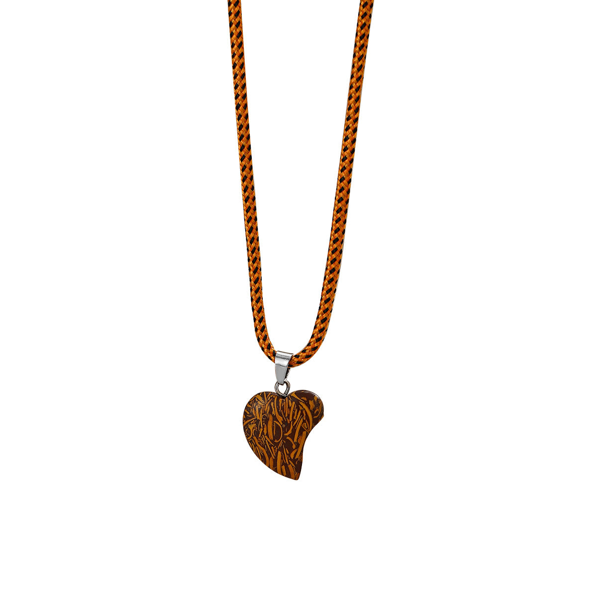 Wholesale Stylish Bohemian Agate Heart Pendant Necklace Adjustable Retro Jewelry Gift