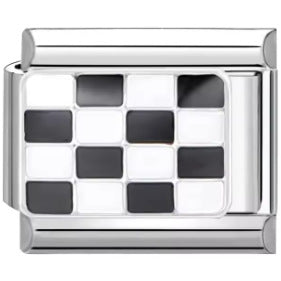 Wholesale Italian Charm Bracelet 9mm DIY Splicing Flag Nautical Flag Plaid Stainless Steel Composable Bracelet