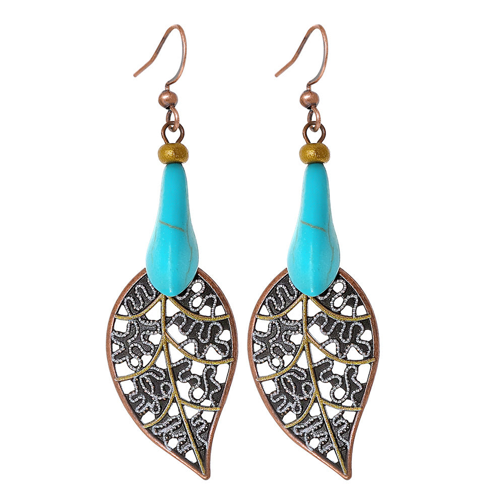 Wholesale Retro Ethnic Style Cut Out Tassel Earring Set 12 Pairs Zinc Alloy for Everyday Wear