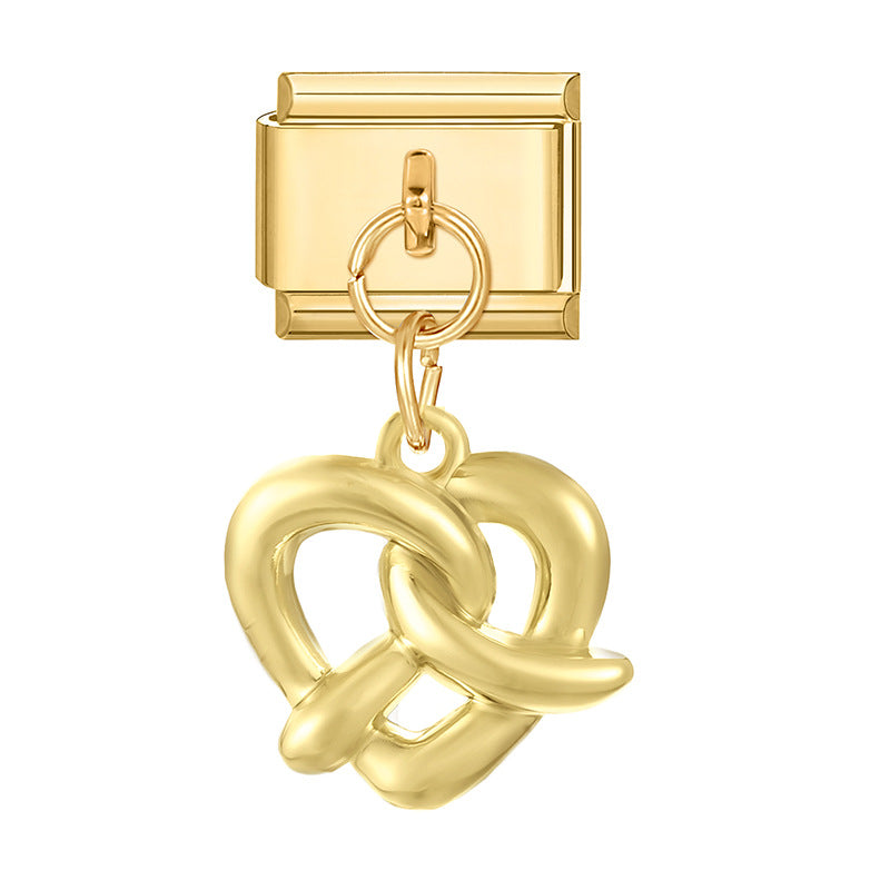 Wholesale Italian Charm Bracelet 9mm DIY Splicing Gold Pendant Stainless Steel Composable Bracelet