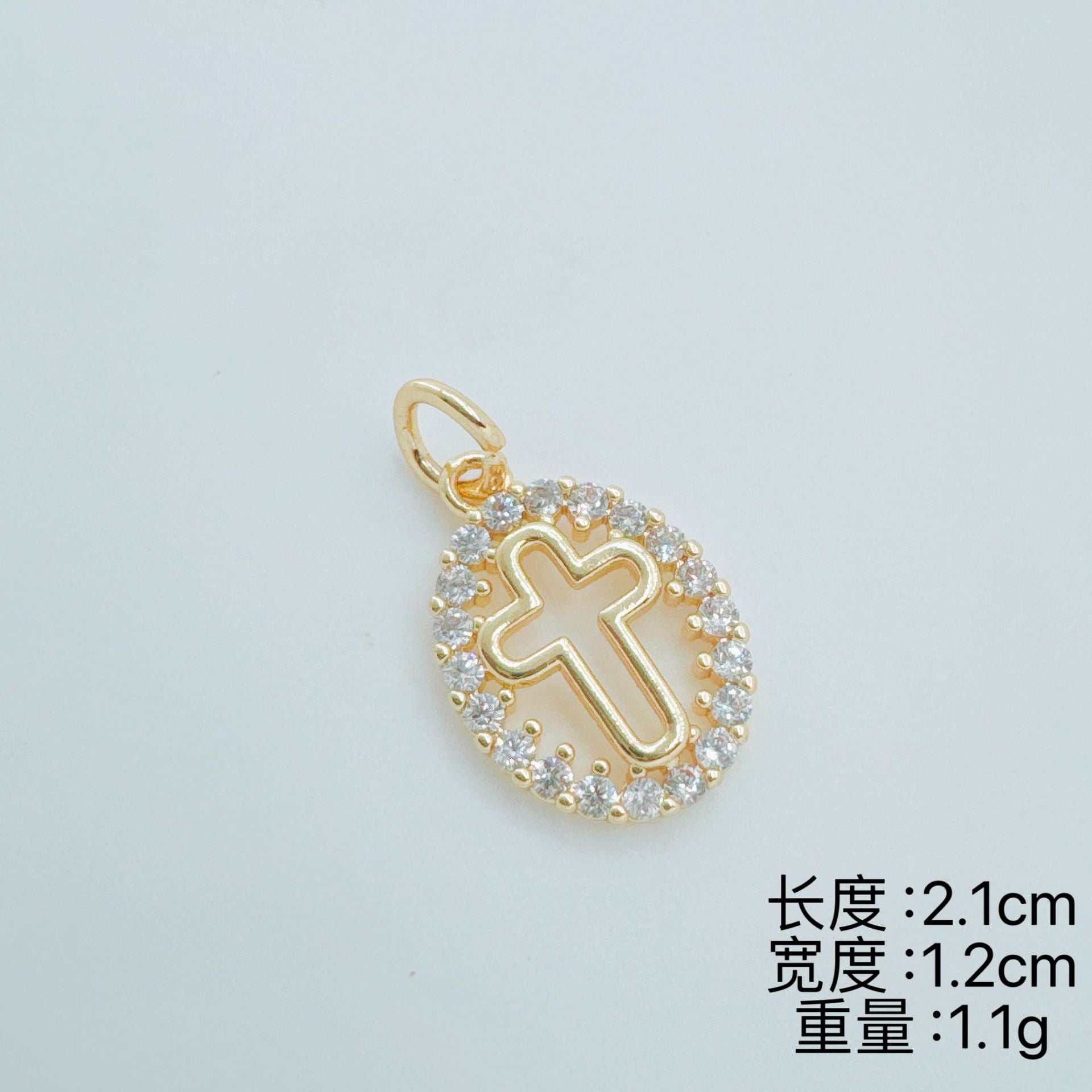 Wholesale Love Cross Pendant Necklace Copper Gold-Plated Fashion Accessory for Women Boutique Resale