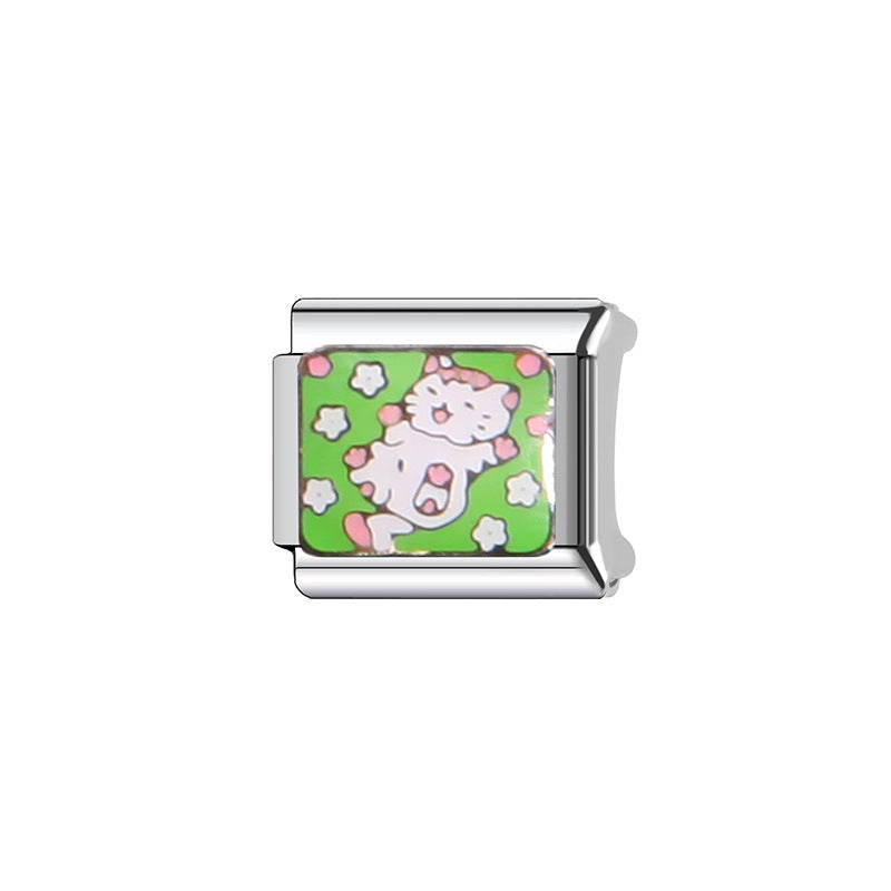 Wholesale Italian Charm Bracelet 9mm DIY Splicing Cute Creative Stainless Steel Composable Bracelet