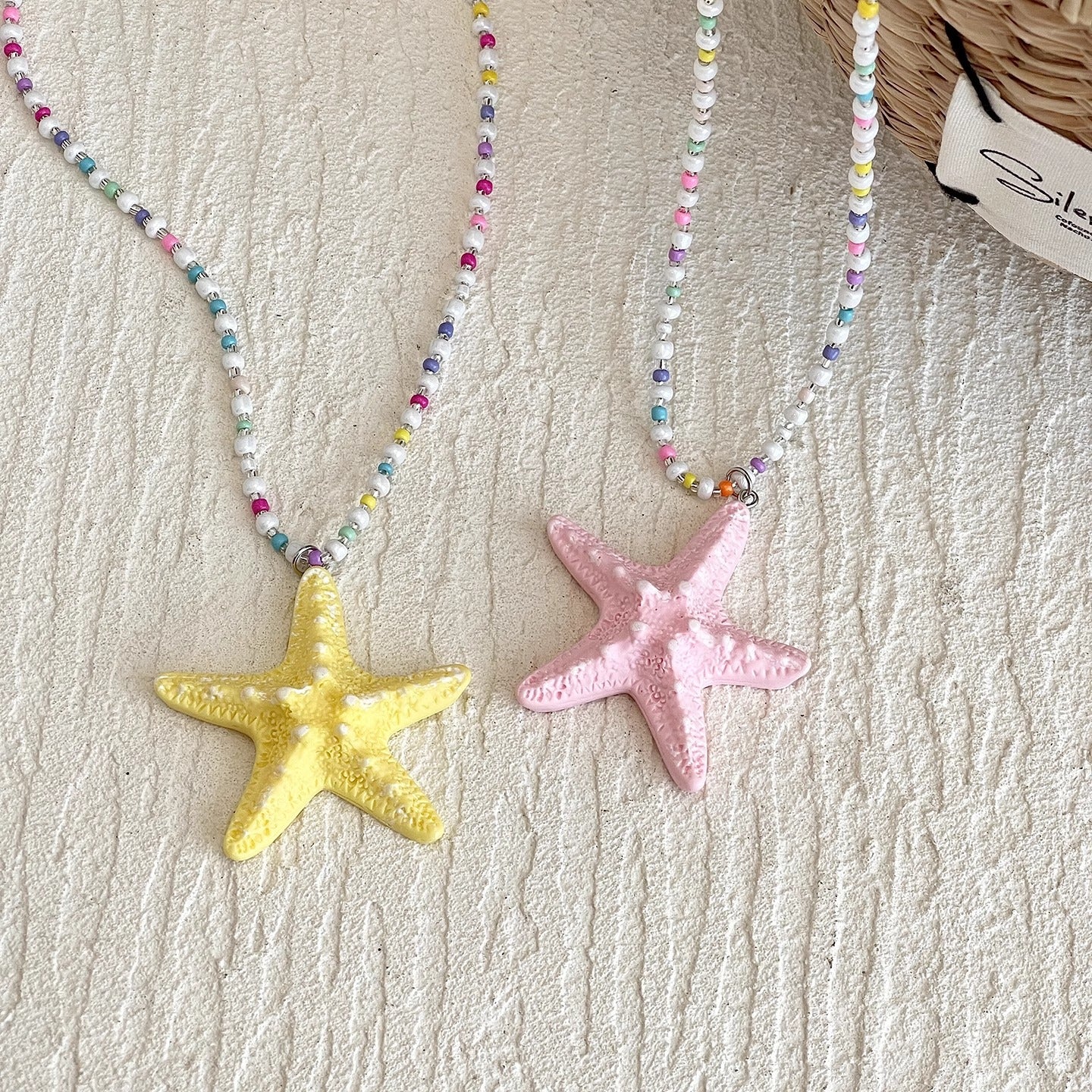 Wholesale Summer Island Style Starfish Beaded Choker Necklace