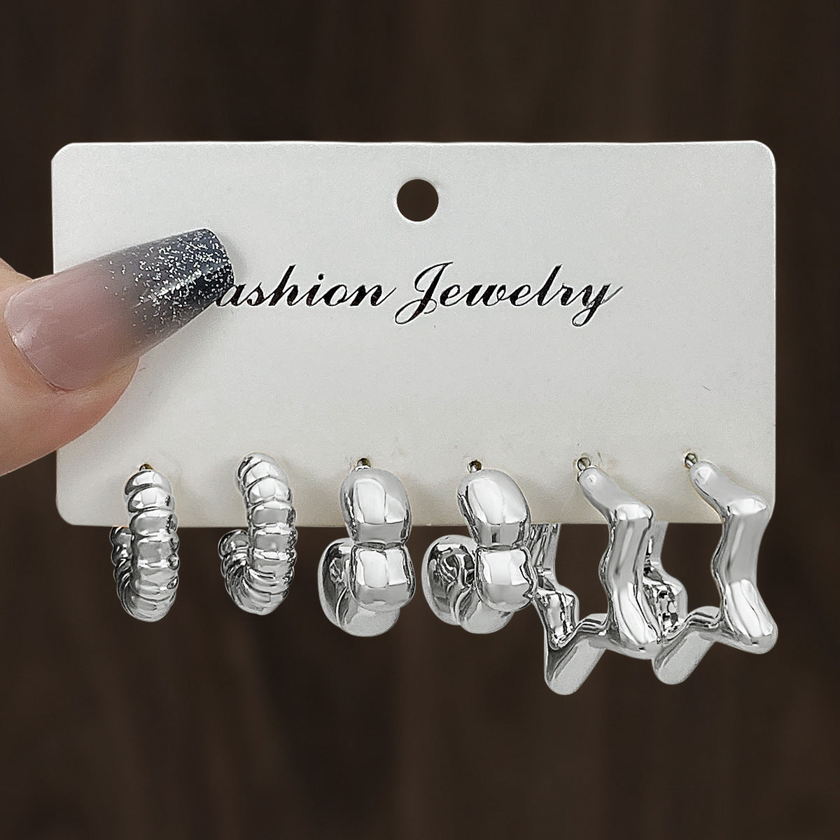 Wholesale Double twist earring set