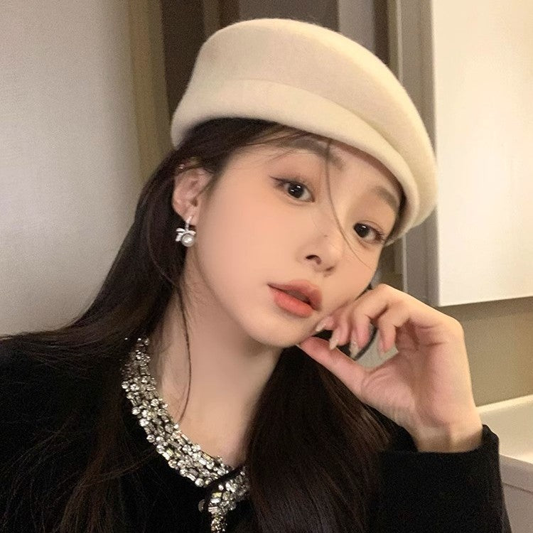 Wholesale Bow Pearl Ear Buckle Retro  Earrings