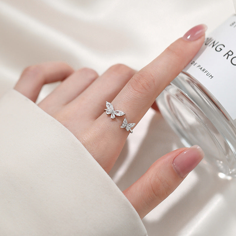 Wholesale 925 sterling silver butterfly ring
