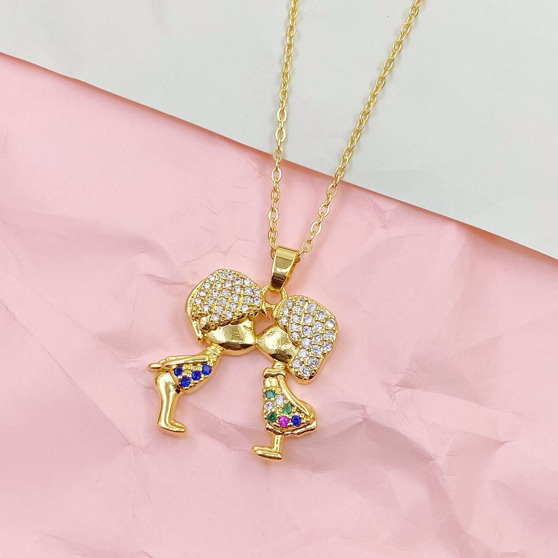 Wholesale Valentine's Day full diamond micro zircon clavicle necklace