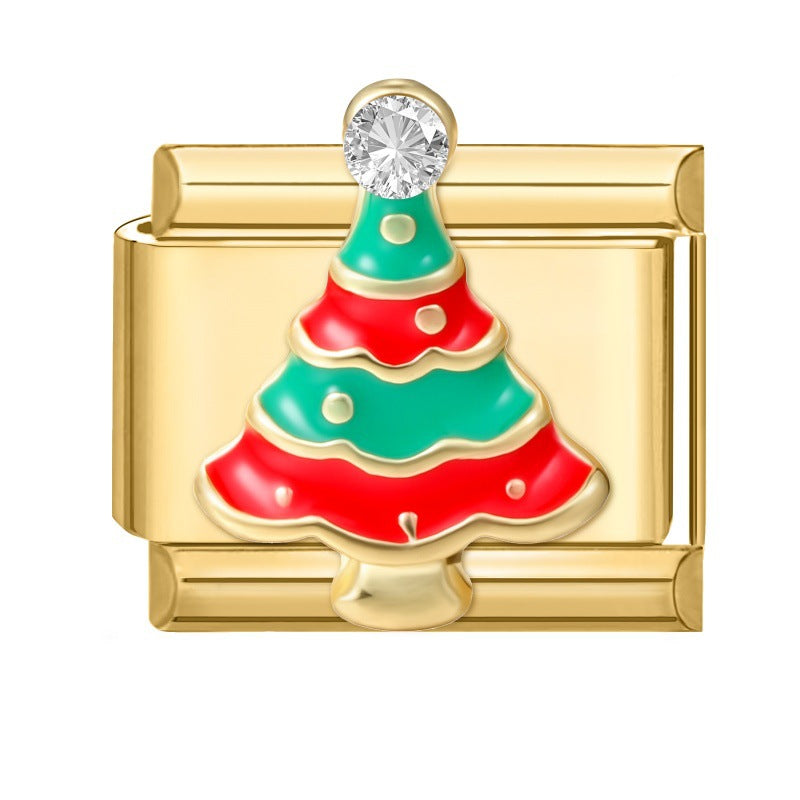 Wholesale  Italian Charm Bracelet 9mm DIY Christmas Celebration Creative Stainless Steel Composable Bracelet