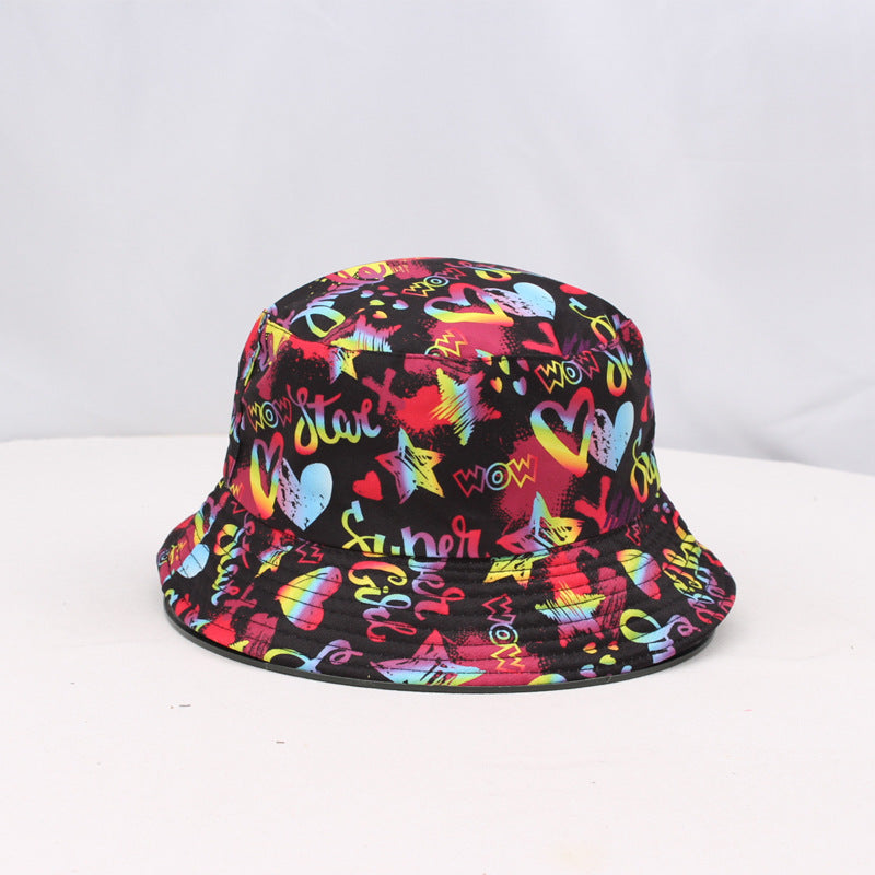 Wholesale Geometric Lined Fisherman's Hat Double-sided Printed Bucket Hat