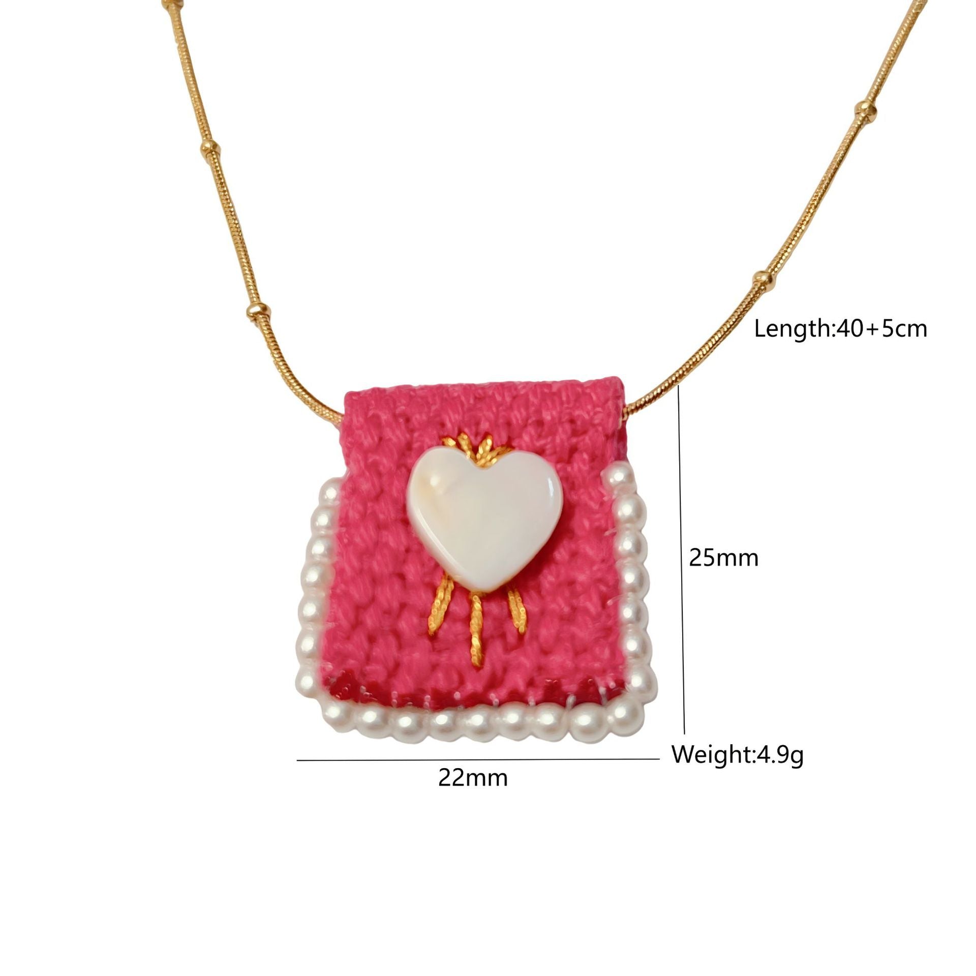 Wholesale  Handmade Bag Stainless Steel Necklace